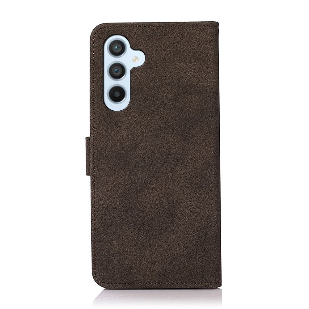Samsung Galaxy A37 Faux Leather Flip Case with Card Holder - Brown