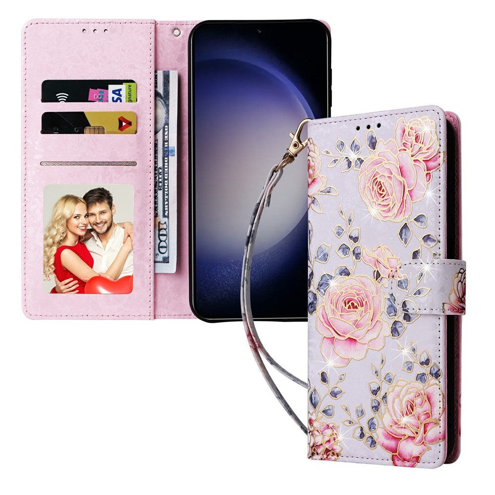 Samsung Galaxy S26 / S26 Pro EIDERWOOD Faux Leather Flip Case with Flowers - Roses