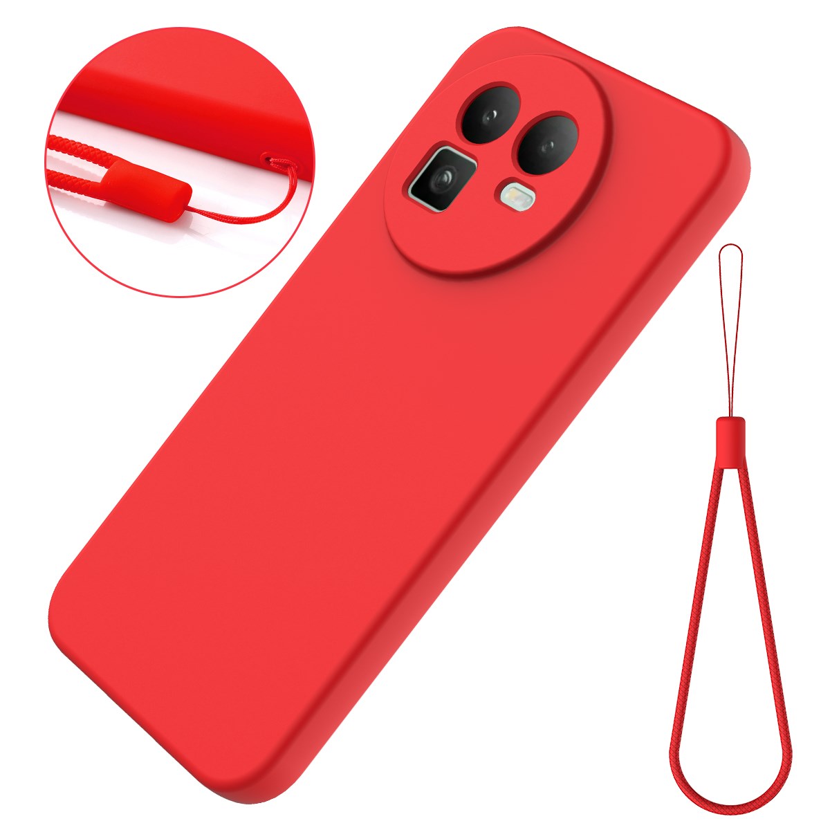 Realme GT 8 EIDERWOOD Silicone Case with Strap - Red