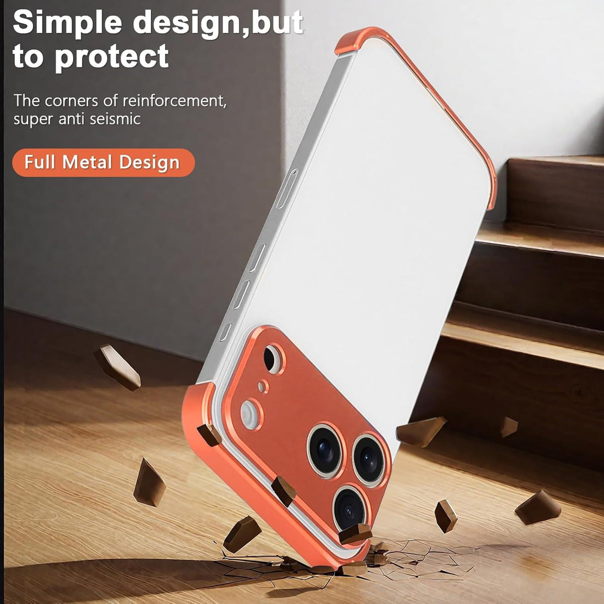 iPhone 17 Pro Two-Piece Bumper Case with Camera Protector - Orange