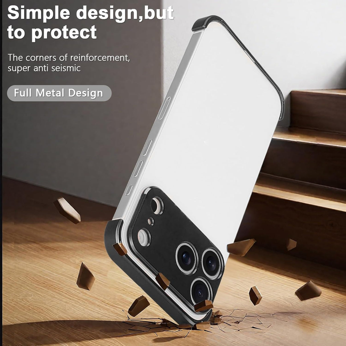 iPhone 17 Pro Two-Piece Bumper Case with Camera Protector - Black