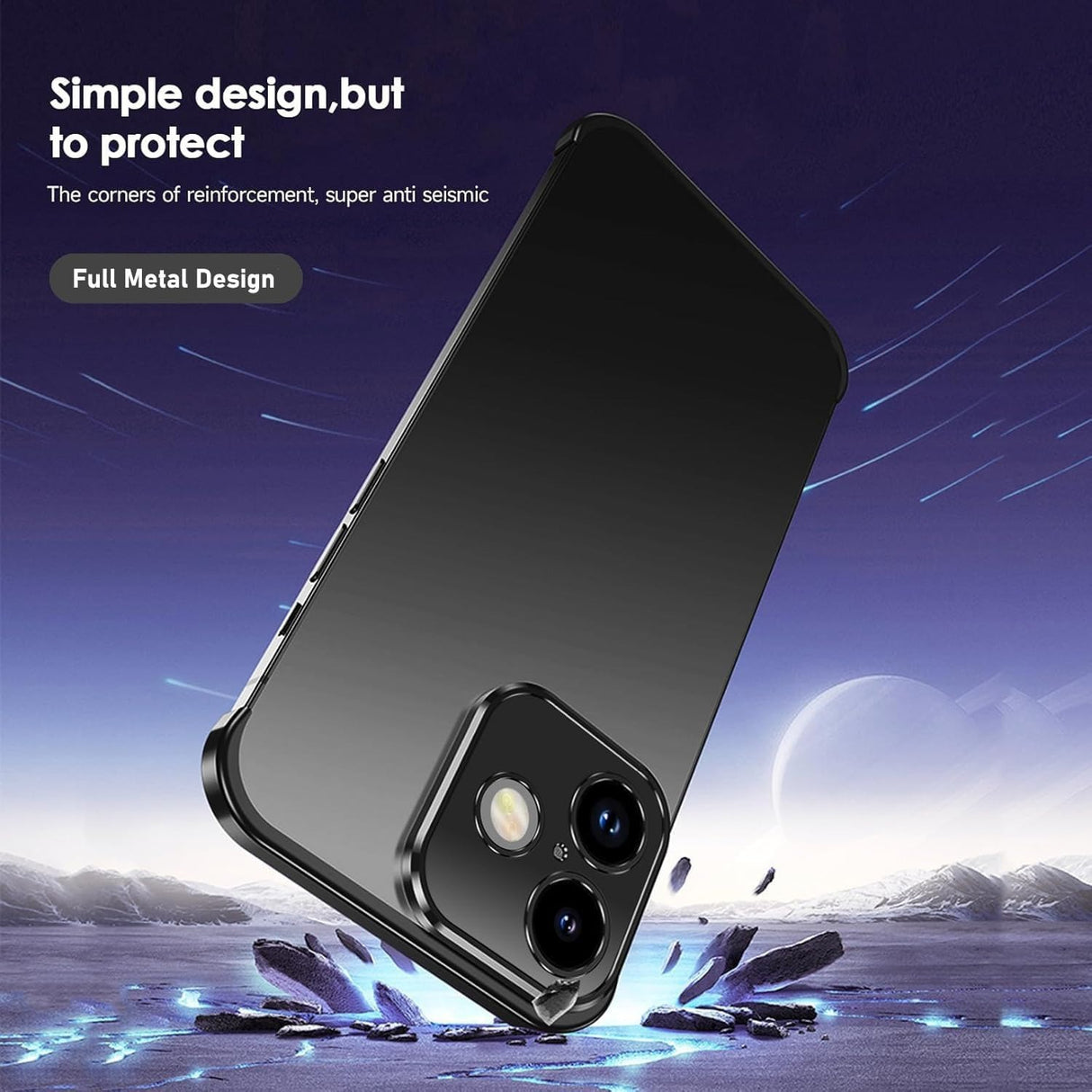 iPhone 17 Two-Piece Bumper Case with Camera Protector - Black