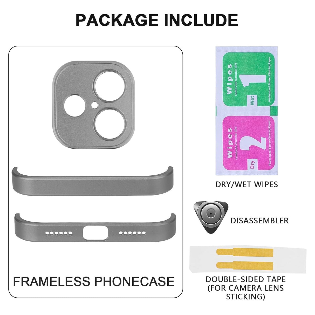 iPhone 17 Two-Piece Bumper Case with Camera Protector - Grey