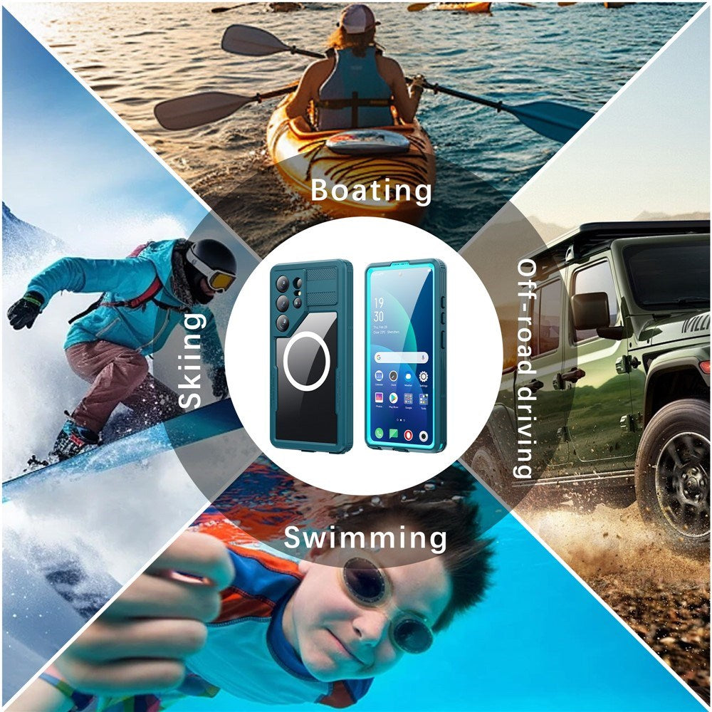 Samsung Galaxy S26 Ultra Redpebber Waterproof Hybrid Plastic Case – MagSafe Compatible – Blue