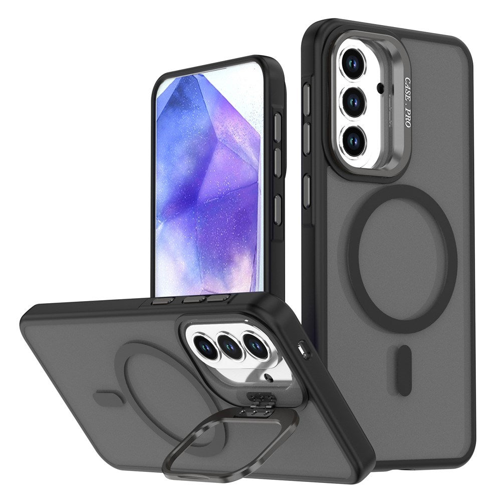 Samsung Galaxy A57 EIDERWOOD Hybrid Case with Kickstand - MagSafe Compatible - Black