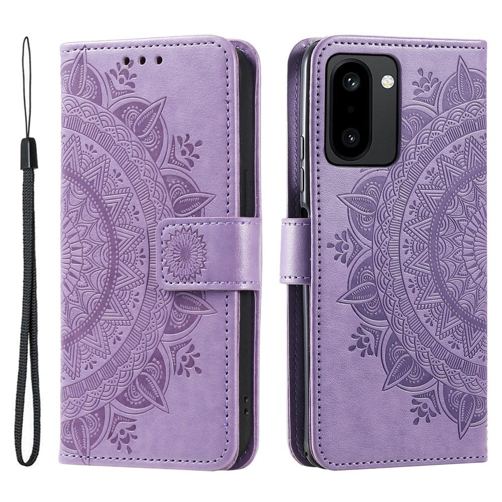 OnePlus 15R EIDERWOOD Faux Leather Flip Case with Pattern - Purple