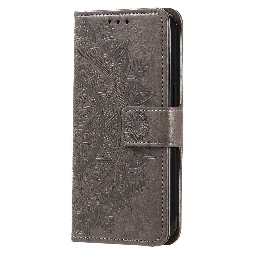 OnePlus 15R EIDERWOOD Faux Leather Flip Case with Pattern - Grey