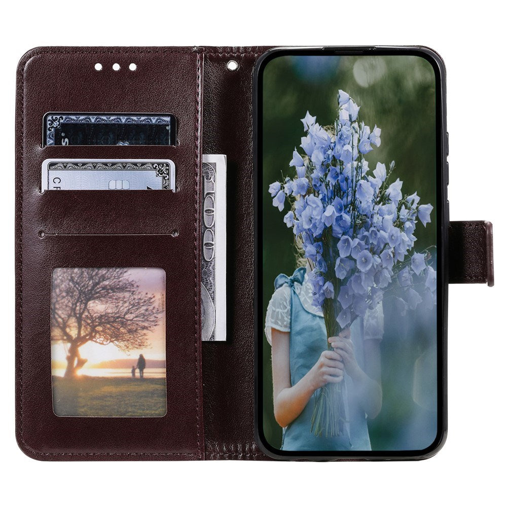 OnePlus 15R EIDERWOOD Faux Leather Flip Case with Pattern - Brown