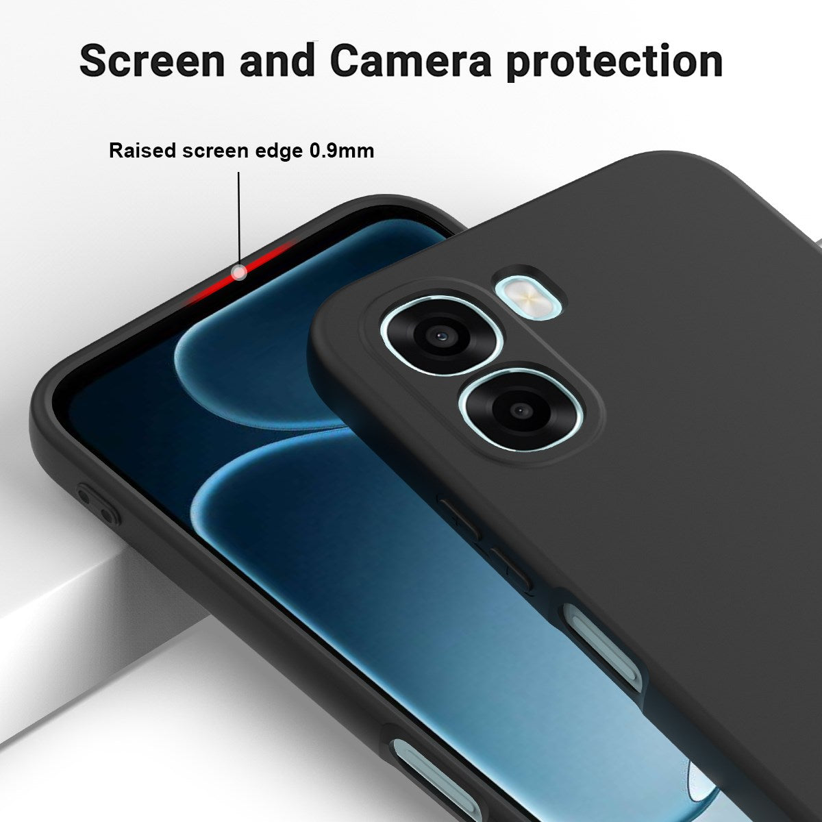 OPPO A6x EIDERWOOD Silicone Case with Strap - Black