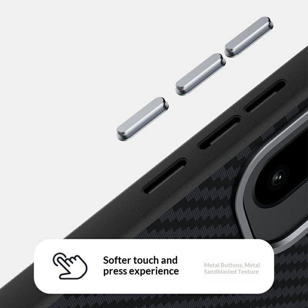 OnePlus 15R EIDERWOOD Magnetic Carbon Case - MagSafe Compatible - Black / Red