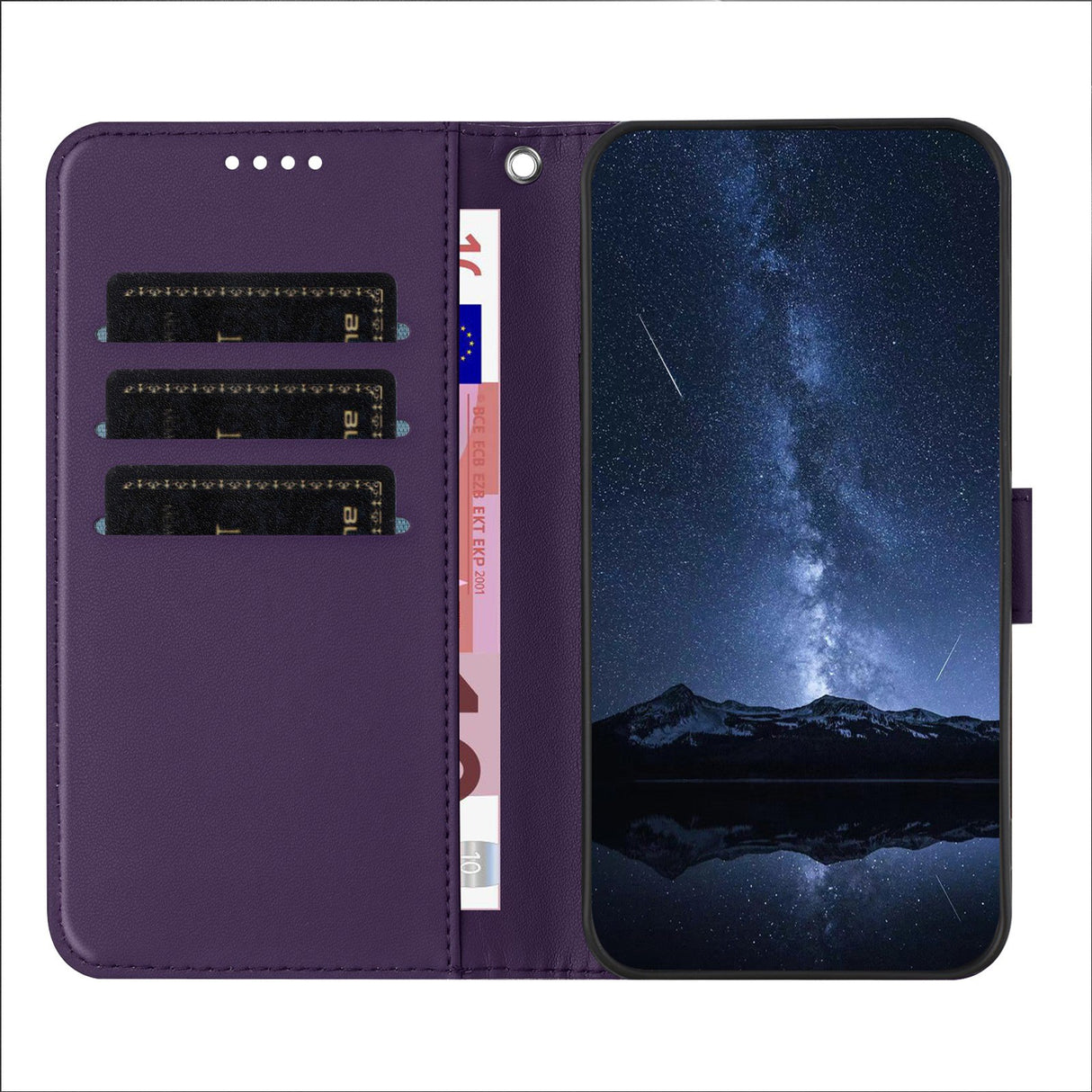 Xiaomi 17 Ultra EIDERWOOD Faux Leather Flip Case with Card Holder & Stand Function - Purple