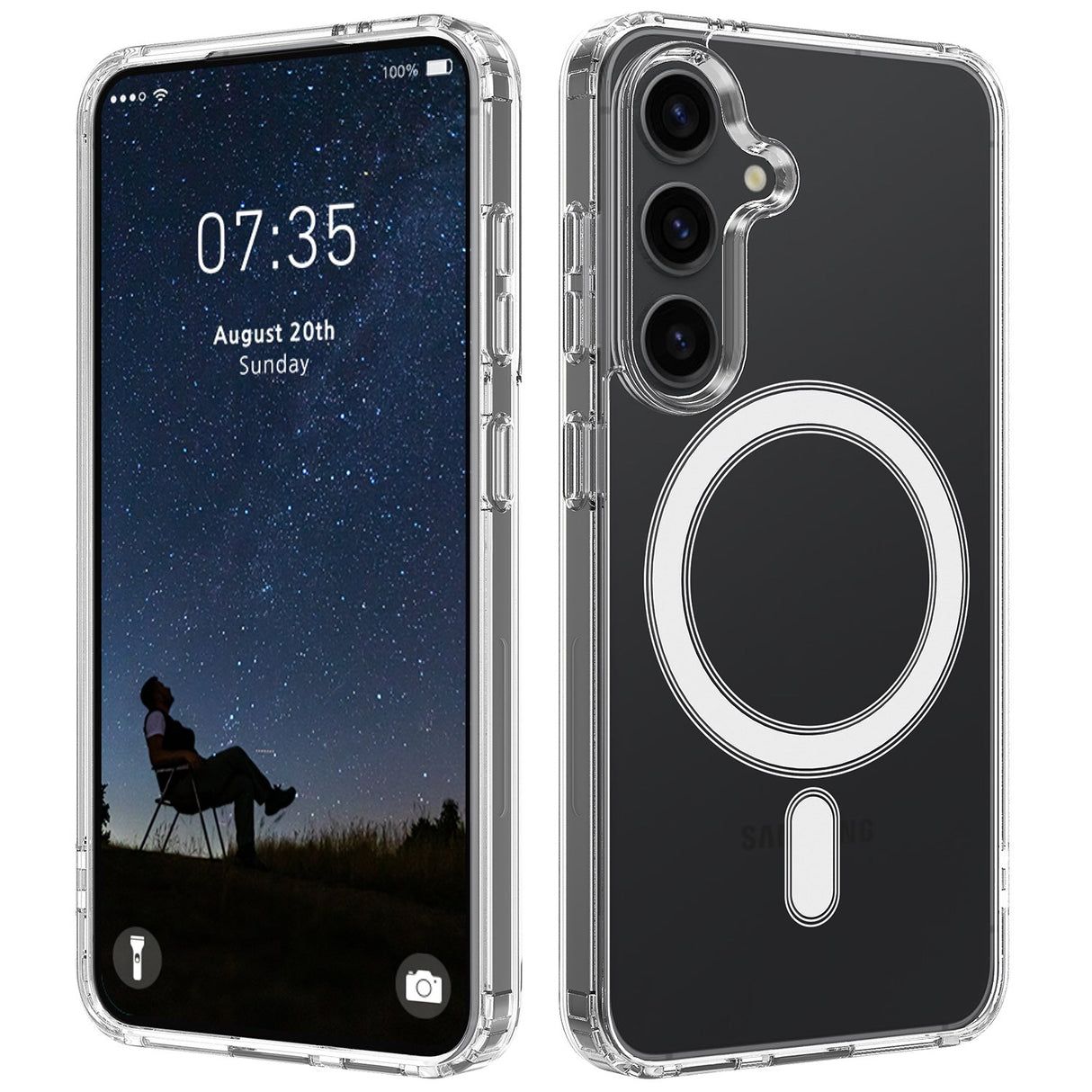 Samsung Galaxy A57 EIDERWOOD Hybrid Case - MagSafe Compatible - Transparent
