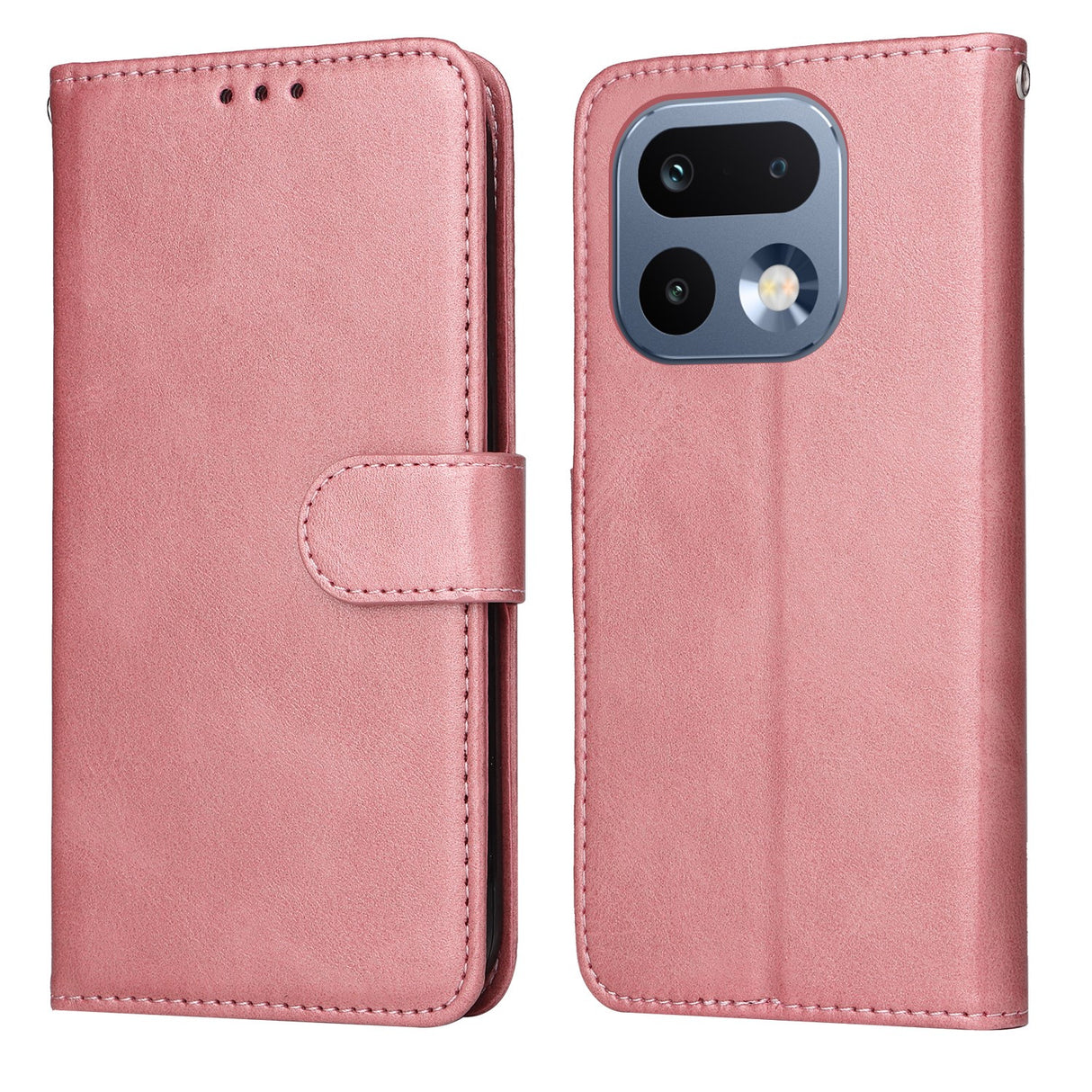 Realme 16 Pro EIDERWOOD Faux Leather Flip Case with Strap - Pink