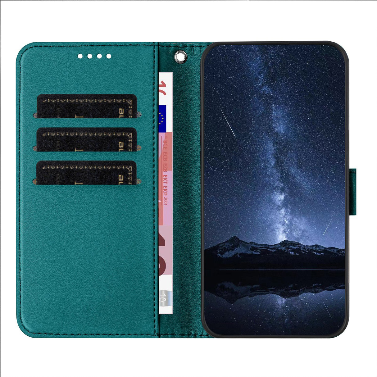 Xiaomi Redmi A7 Pro EIDERWOOD Faux Leather Flip Case with Card Holder & Stand Function - Green