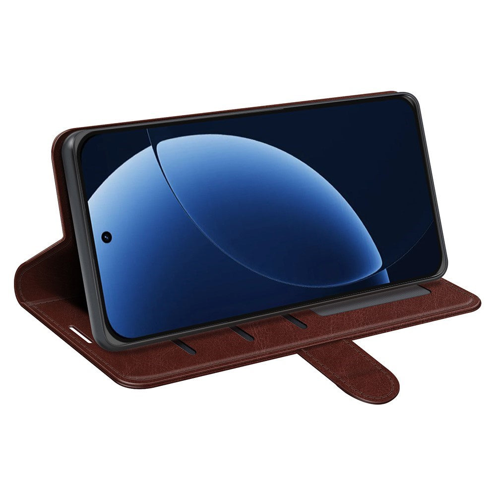 Realme GT 8 Pro EIDERWOOD Faux Leather Flip Case with Card Holder & Stand Function - Brown