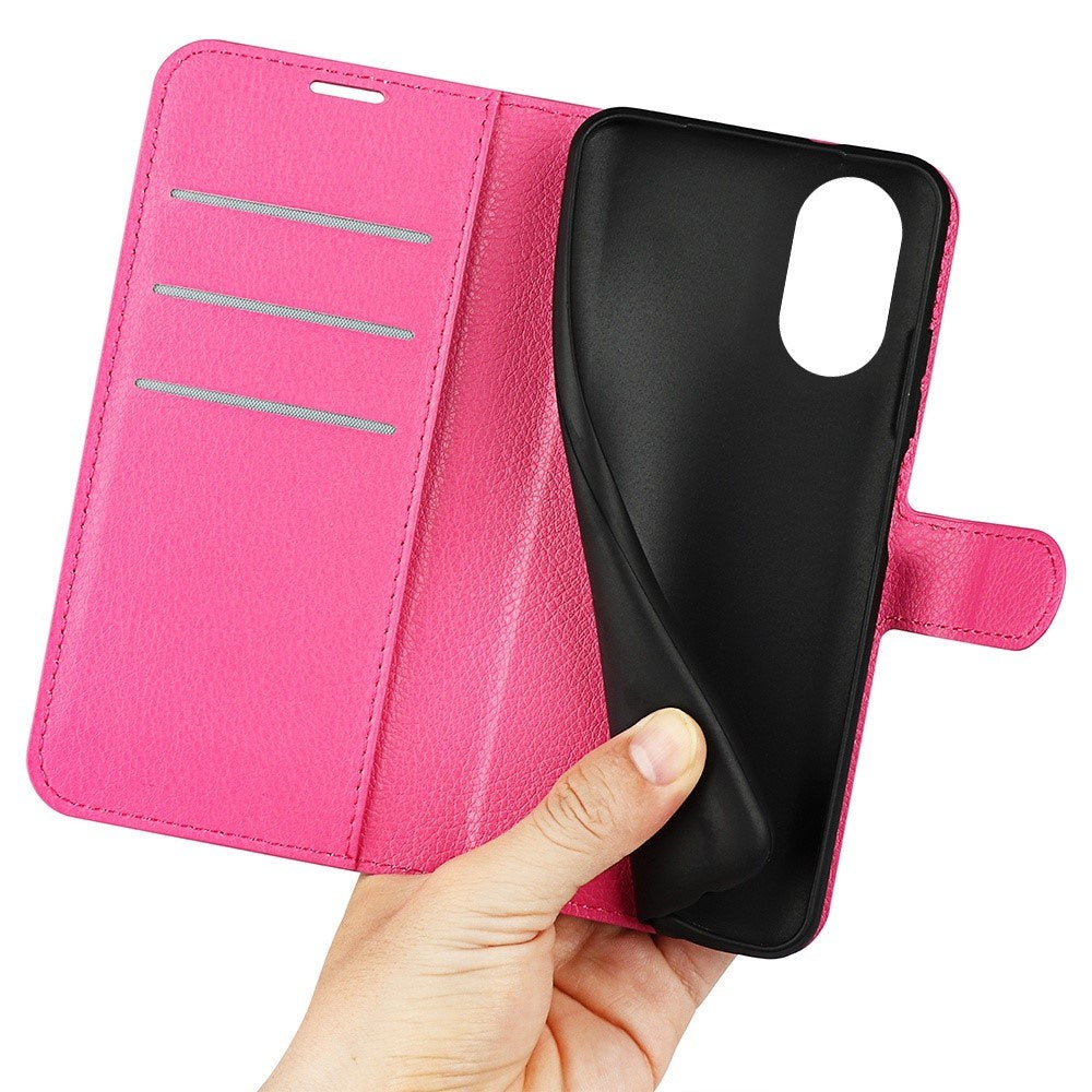 OPPO A17 EIDERWOOD Faux Leather Flip Case with Card Holder & Stand Function - Pink