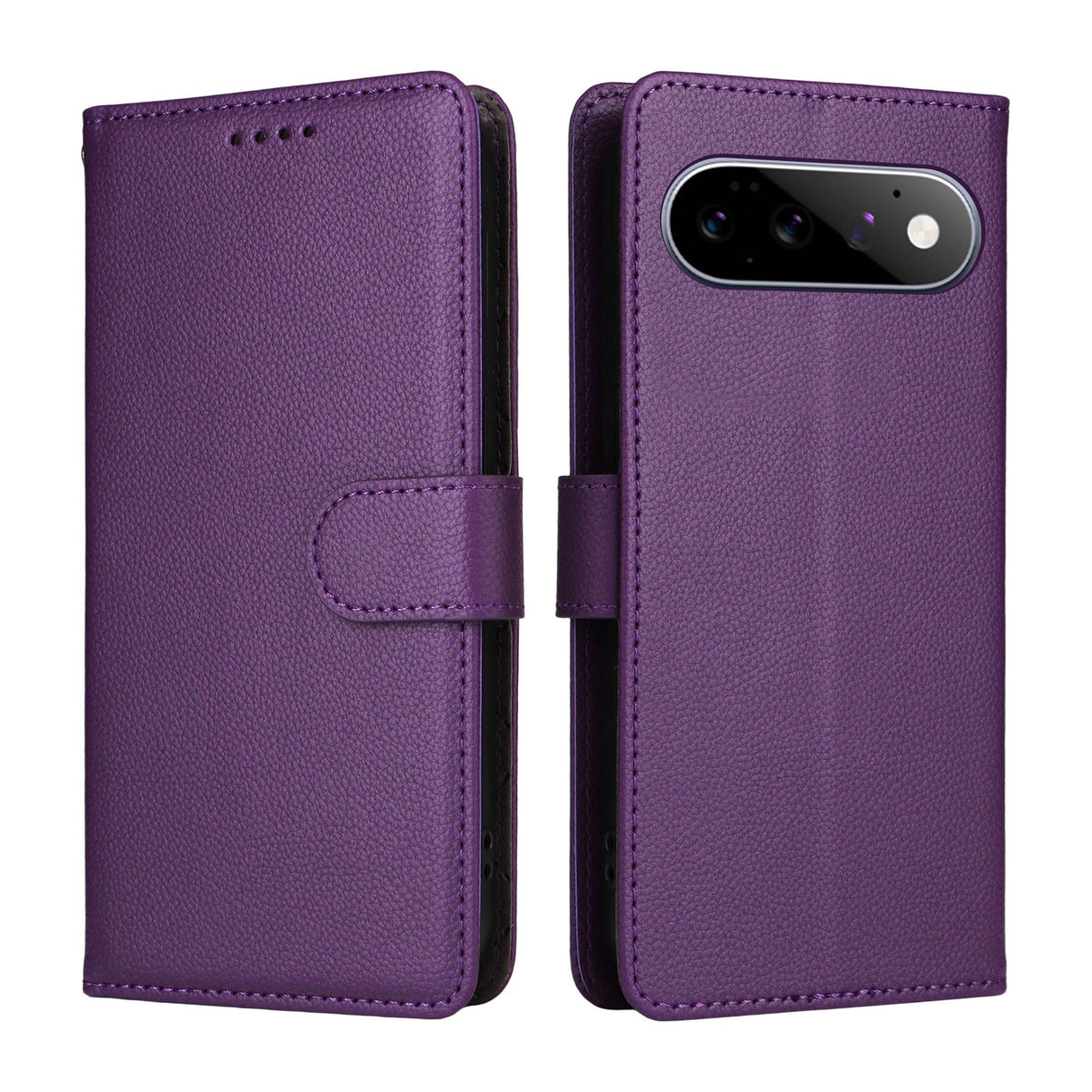 EIDERWOOD Google Pixel 11 / 11 Pro Flip Case - Card Holder & Wrist Strap - Purple