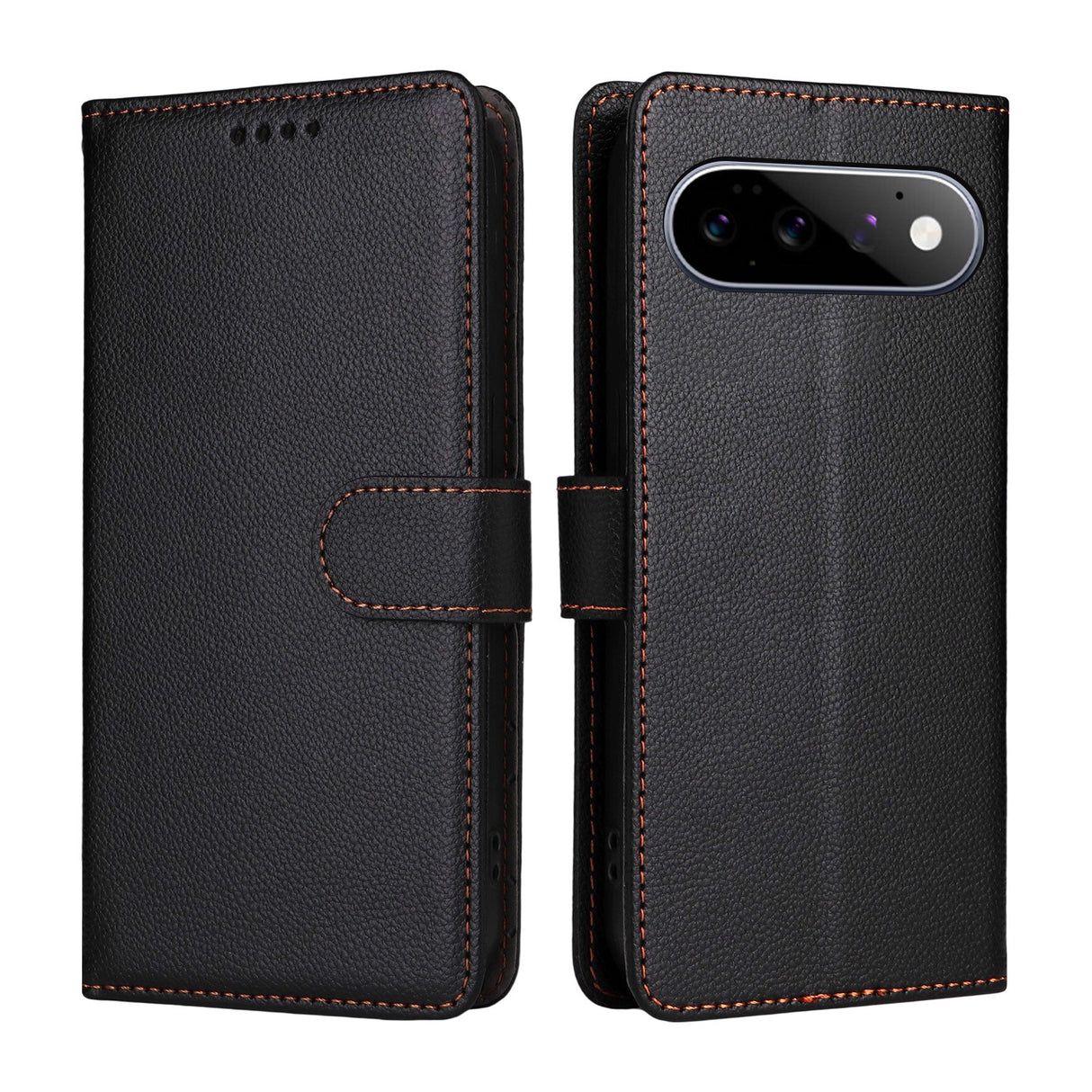 EIDERWOOD Google Pixel 11 / 11 Pro Flip Case - Card Holder & Wrist Strap - Black