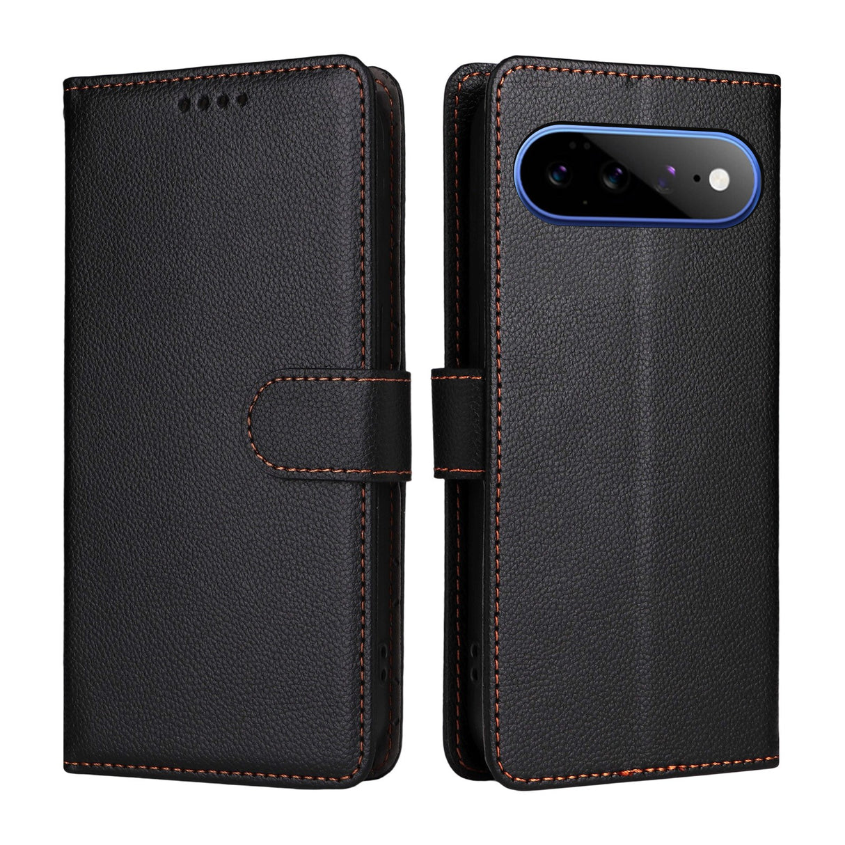EIDERWOOD Google Pixel 11 Pro XL Flip Case - Card Holder & Wrist Strap - Black