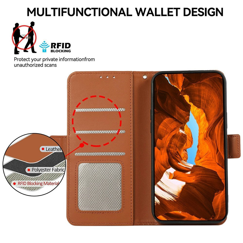 EIDERWOOD Google Pixel 11 / 11 Pro Flip Case with RFID Blocker & Card Holder - Brown