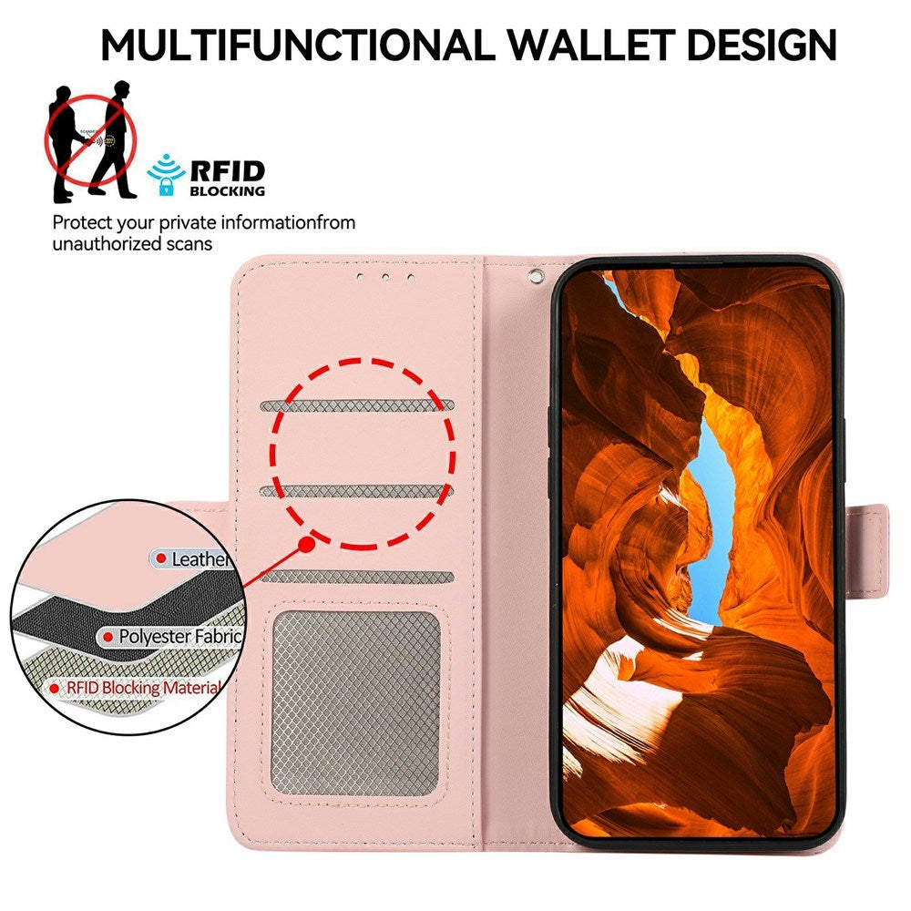 EIDERWOOD Google Pixel 11 Pro XL Flip Case with RFID Blocker & Card Holder - Pink