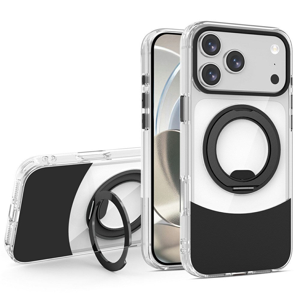 iPhone 17 Pro Max EIDERWOOD Hybrid Case with Stand Function - MagSafe Compatible - Transparent / Black