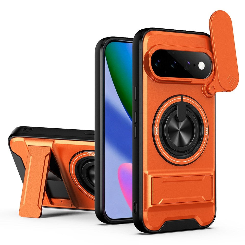Google Pixel 11 / 11 Pro EIDERWOOD Hybrid Tough Case with Kickstand & Cam Slider - MagSafe Compatible - Orange