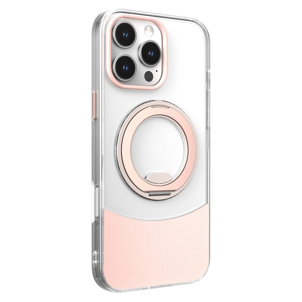 iPhone 14 Pro EIDERWOOD Hybrid Case with Stand Function - MagSafe Compatible - Transparent / Pink