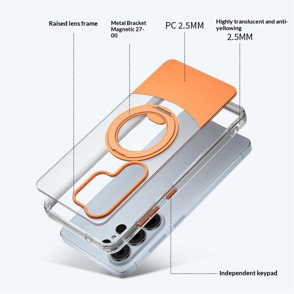 Samsung Galaxy S26 EIDERWOOD Hybrid Case with Stand Function - MagSafe Compatible - Transparent / Green
