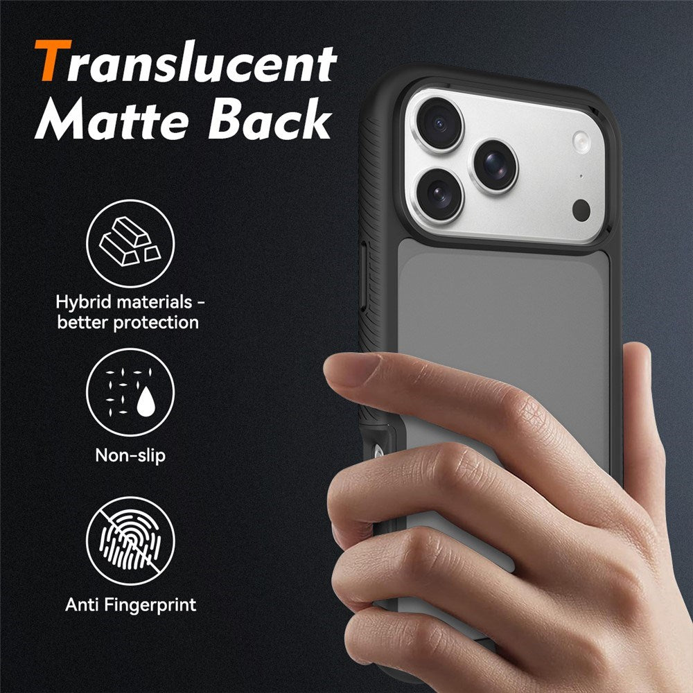 iPhone 18 Pro Max / 17 Pro Max EIDERWOOD Two-Piece Matte Hybrid Plastic Case - Black