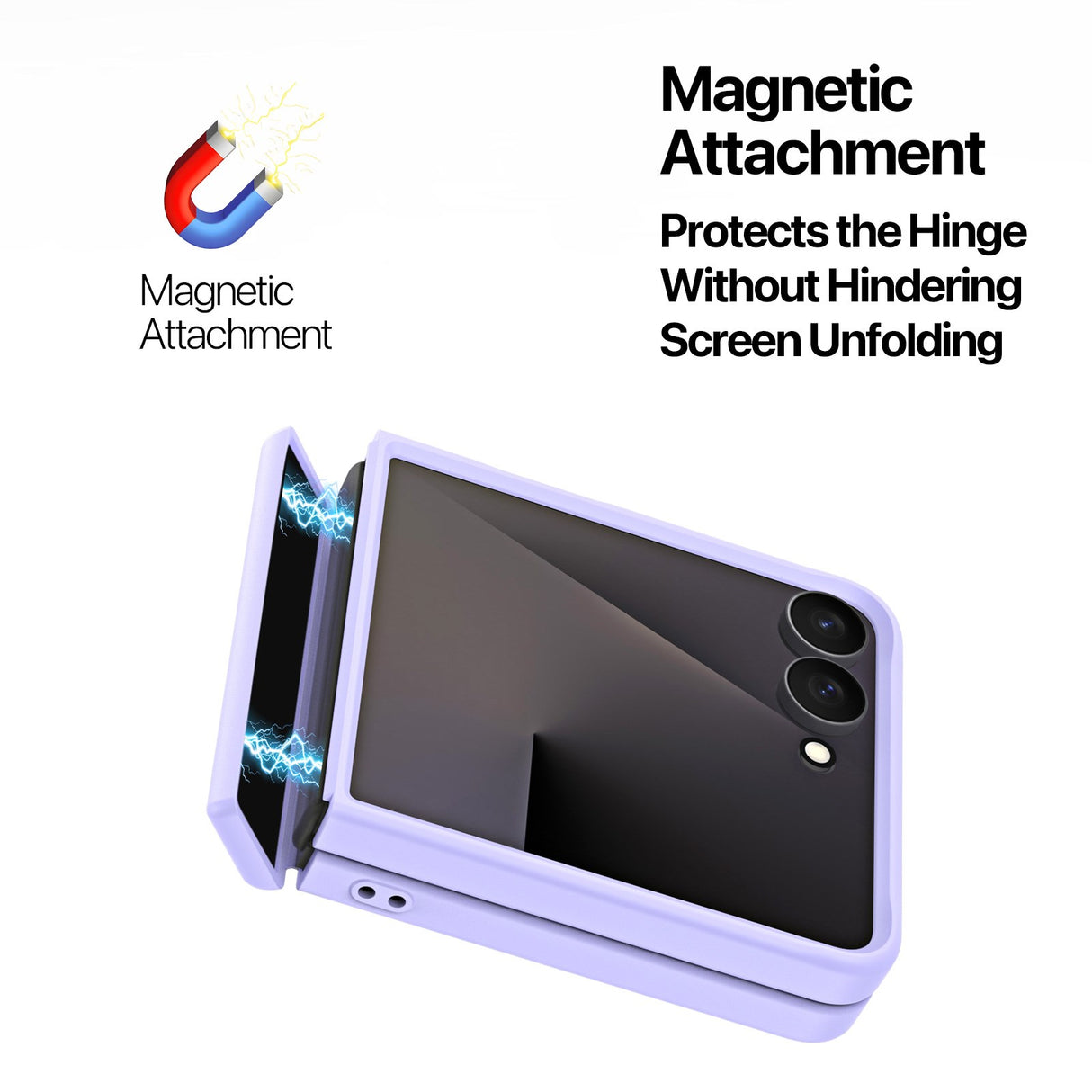 Samsung Galaxy Z Flip8 DUX DUCIS Hybrid Case with Matte Back - MagSafe Compatible - Purple
