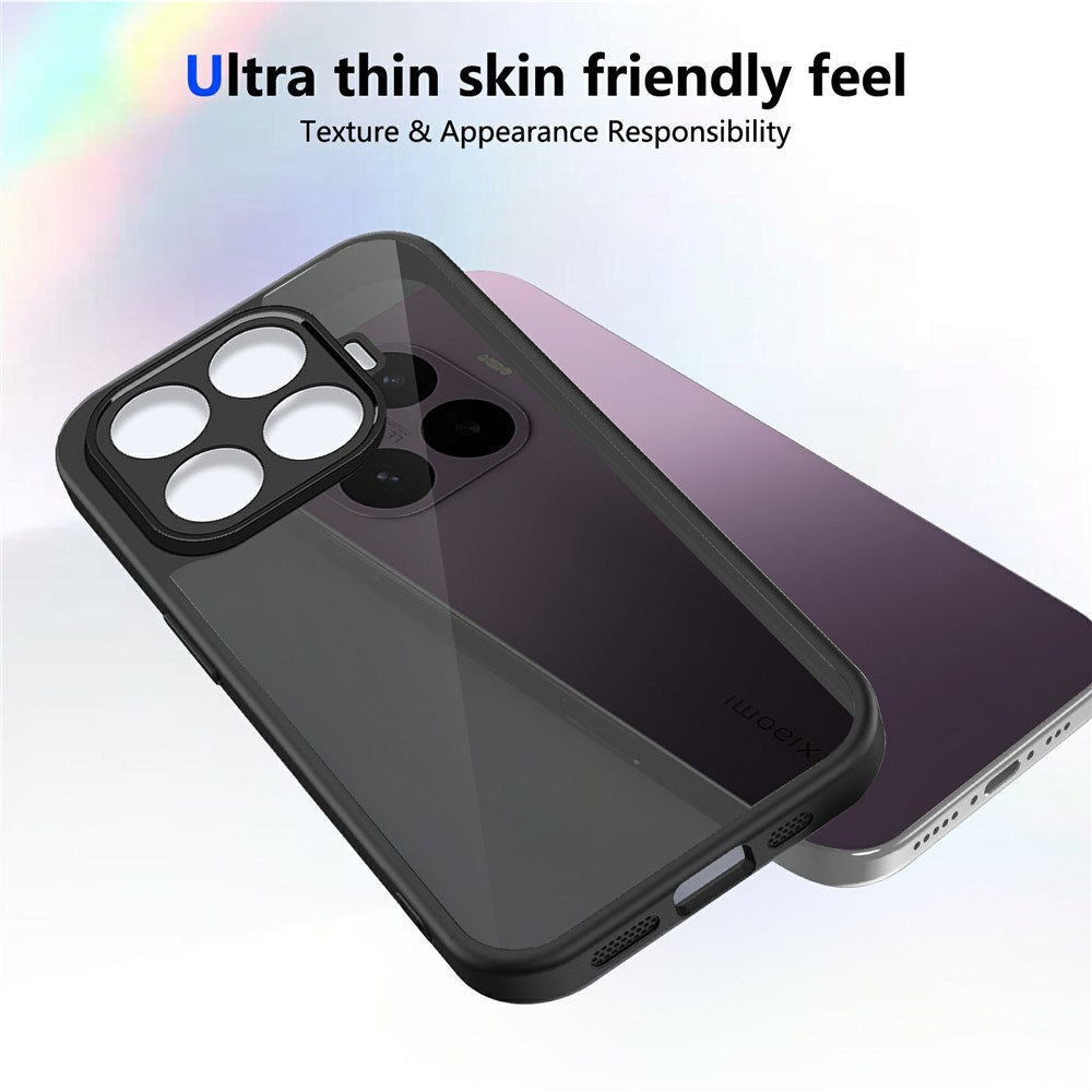 Xiaomi 17T Pro Hybrid Case with Matte Surface - Black / Transparent
