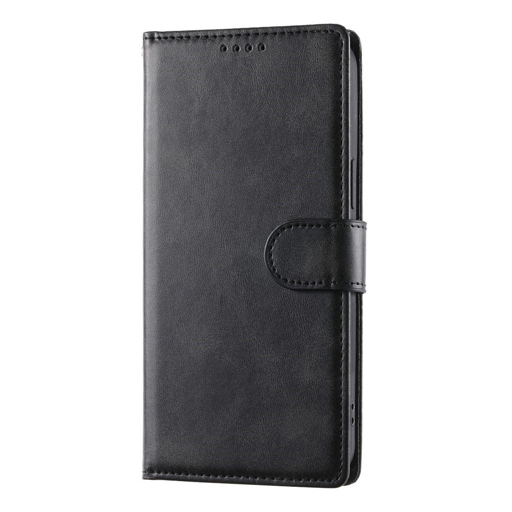 Motorola Moto G47 / G37 EIDERWOOD Leather Flip Cover with Wallet & Strap - Black
