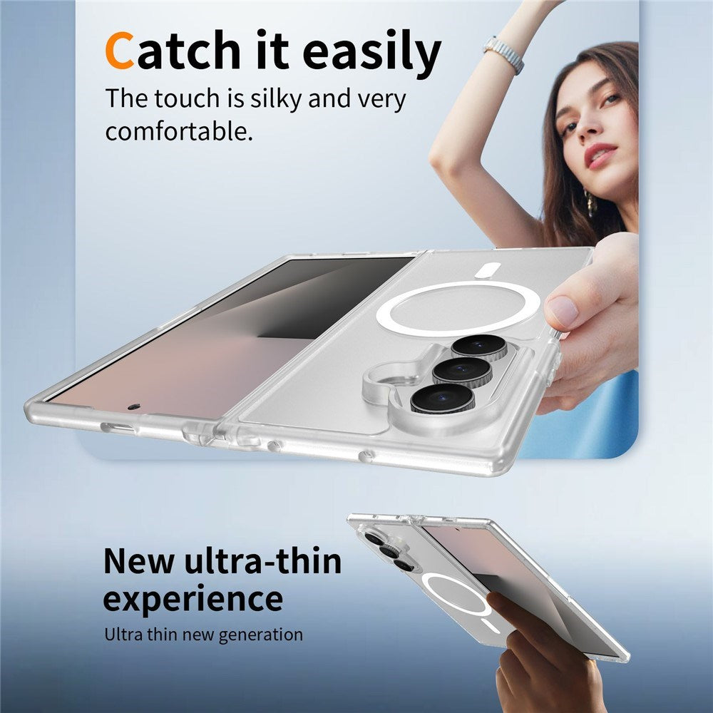 Samsung Galaxy Z Fold8 Matte Flexible Plastic Case - MagSafe Compatible - Transparent
