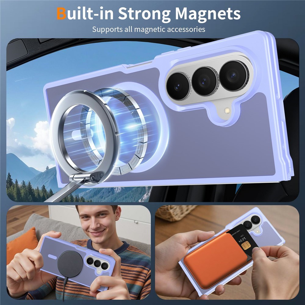 Samsung Galaxy Z Fold8 Matte Flexible Plastic Case - MagSafe Compatible - Purple