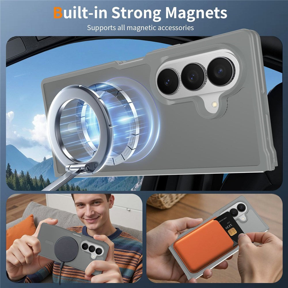 Samsung Galaxy Z Fold8 Matte Flexible Plastic Case - MagSafe Compatible - Grey