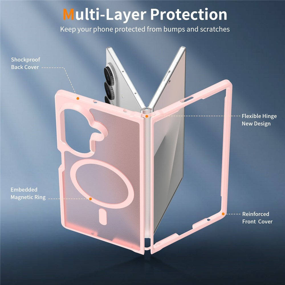 Samsung Galaxy Z Fold8 Matte Flexible Plastic Case - MagSafe Compatible - Pink