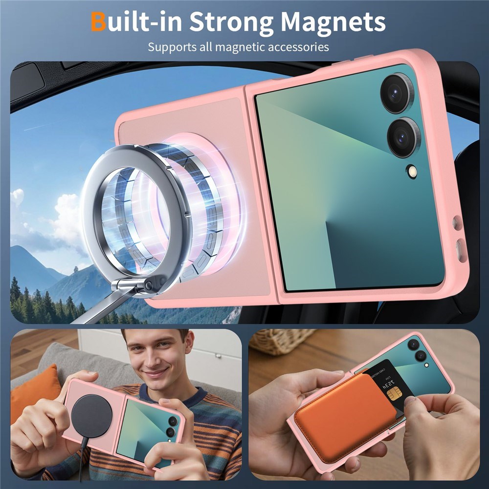 Samsung Galaxy Z Flip8 Matte Flexible Plastic Case - MagSafe Compatible - Pink