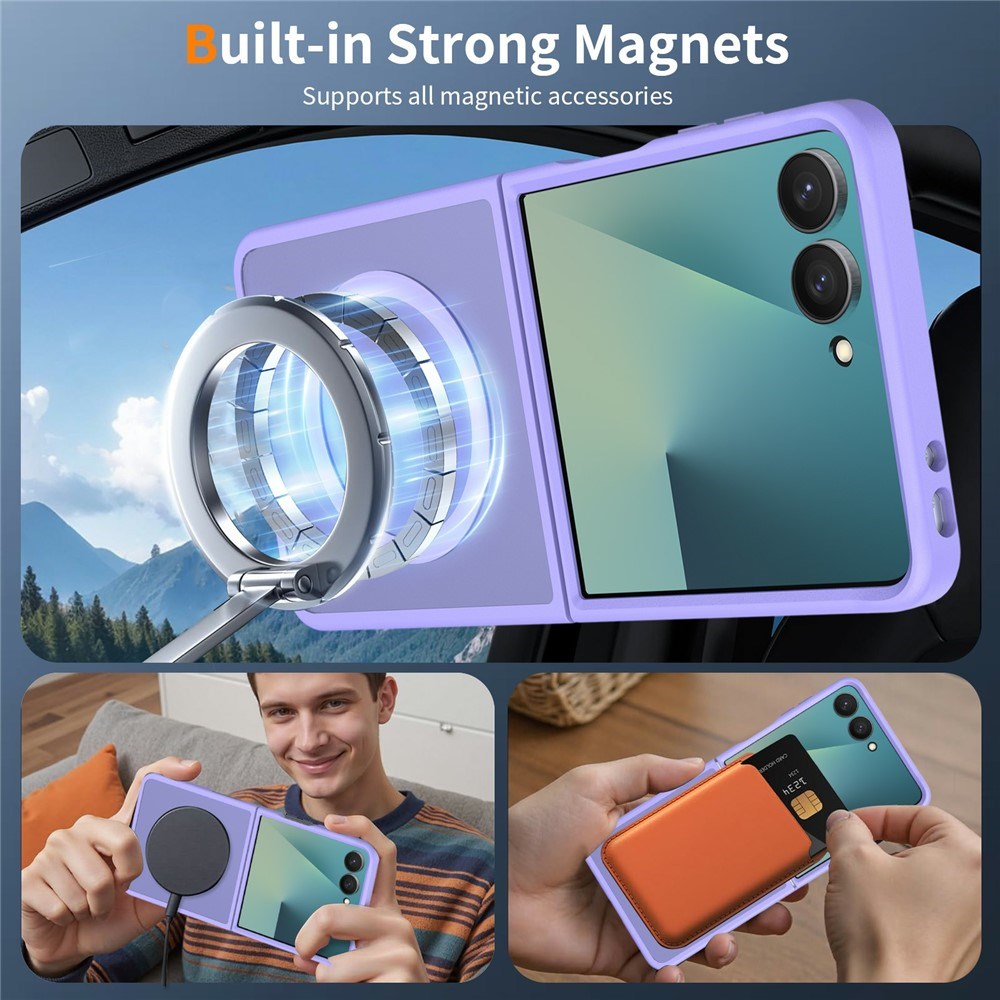 Samsung Galaxy Z Flip8 Matte Flexible Plastic Case - MagSafe Compatible - Purple