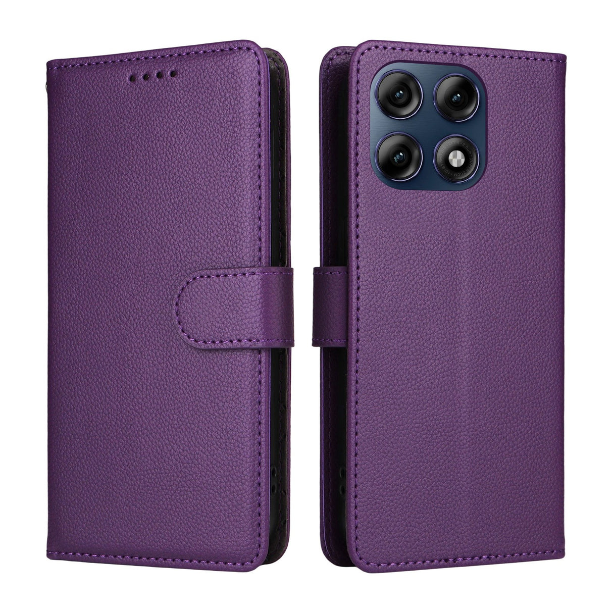 Motorola Edge 70 Pro EIDERWOOD Faux Leather Flip Case with Strap - Purple