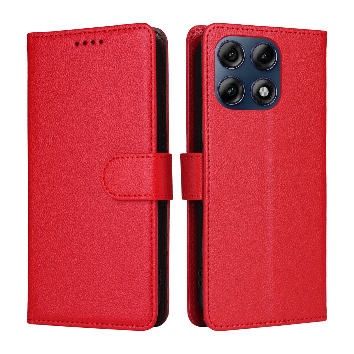 Motorola Edge 70 Pro EIDERWOOD Faux Leather Flip Case with Strap - Red