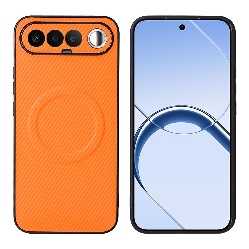 Realme 16 EIDERWOOD Hybrid Carbon Case - MagSafe Compatible - Orange