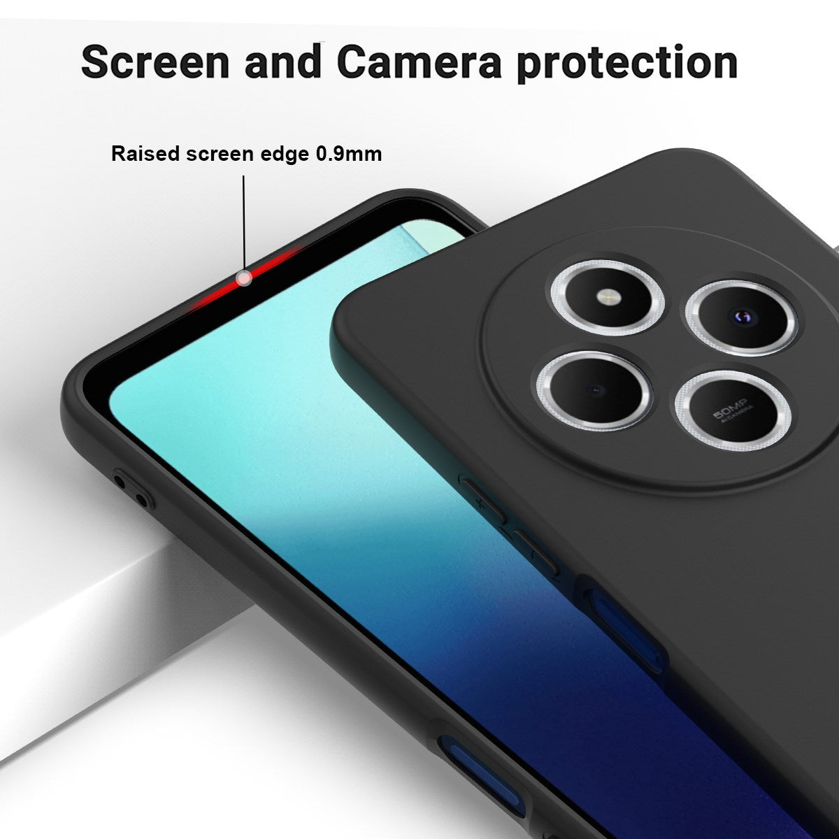Xiaomi Redmi 17C (4G) EIDERWOOD Silicone Case W. Strap - Black
