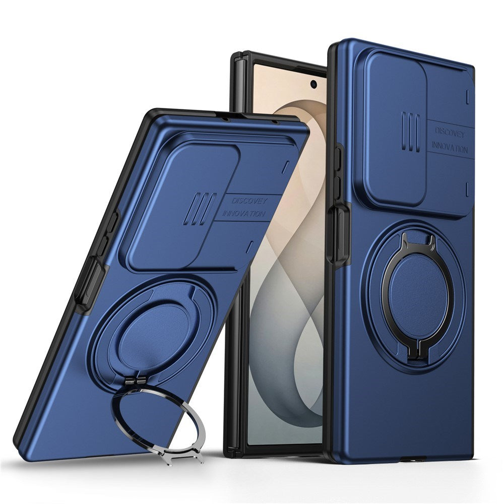 Samsung Galaxy Z Fold8 Ultra / Fold7 EIDERWOOD Hybrid Cover med 360° Rotatable Kickstand & Camera Protection - MagSafe Compatible - Blue