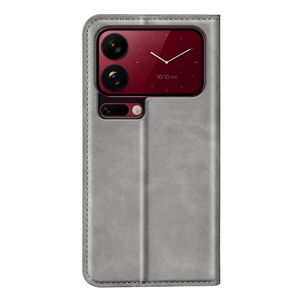 Xiaomi 18 Pro EIDERWOOD Artificial Leather Flip Case with Wallet and Stand Function - Grey