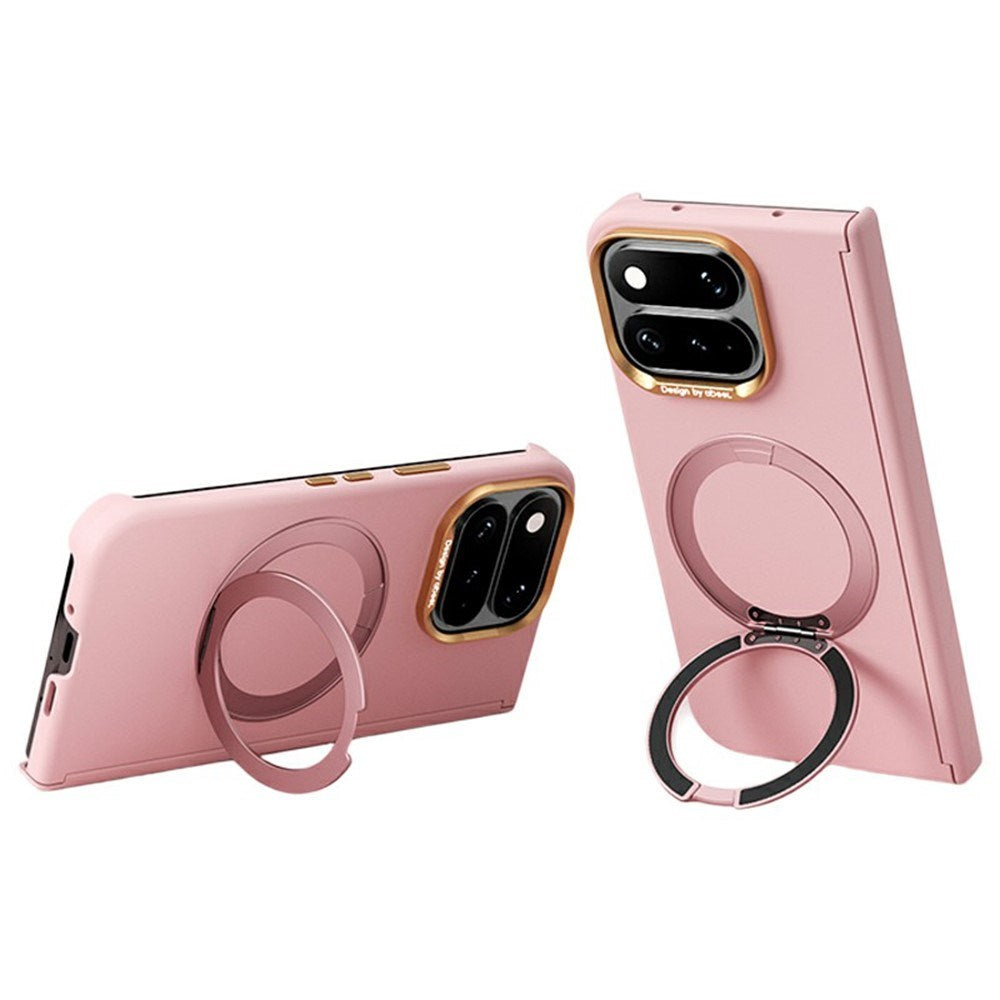 Google Pixel 11 Pro Fold ABEEL Hard Soft-Touch Plastic Case w. Kickstand - MagSafe Compatible - Pink