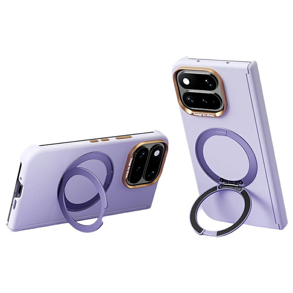 Google Pixel 11 Pro Fold ABEEL Hard Soft-Touch Plastic Case w. Kickstand - MagSafe Compatible - Purple