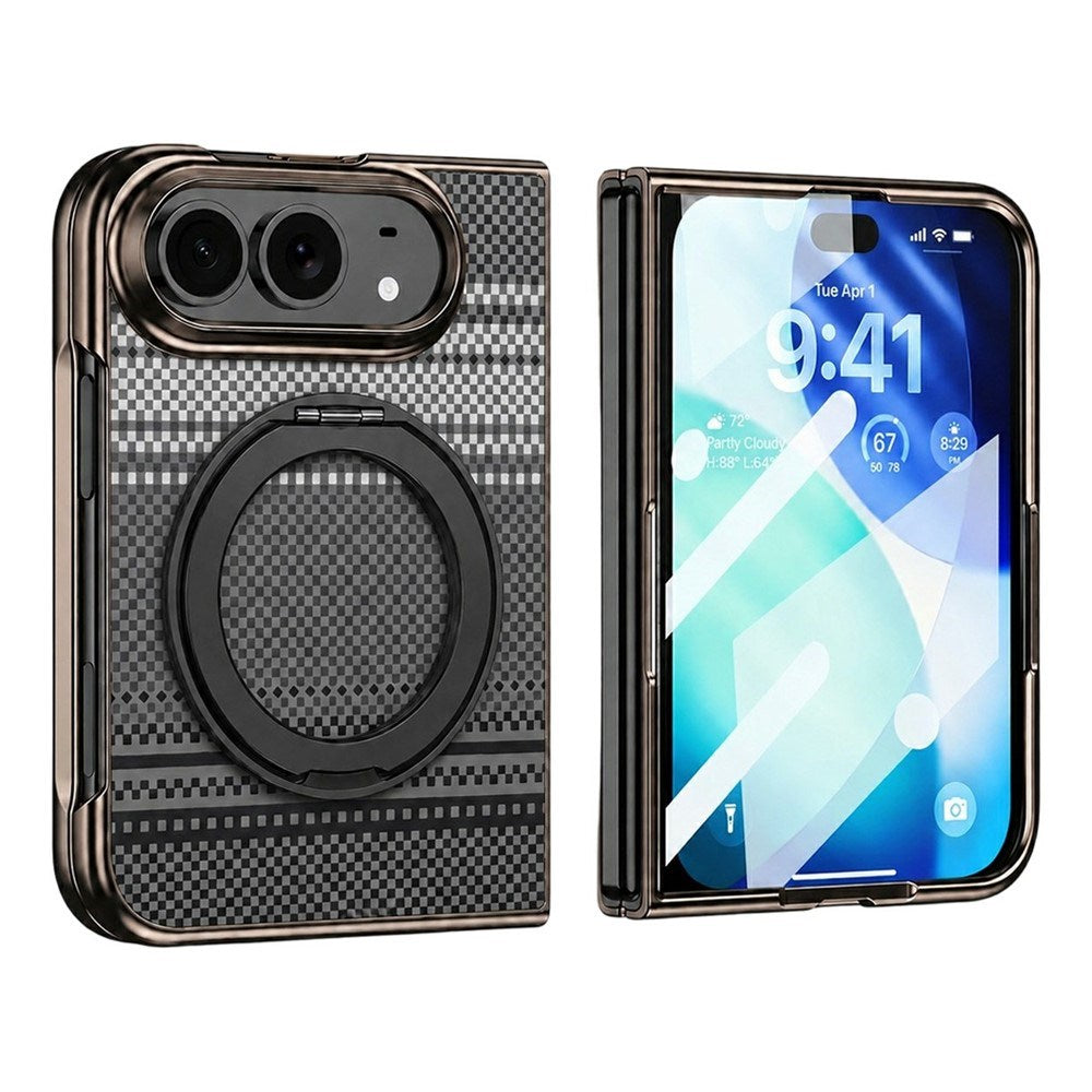 iPhone Fold EIDERWOOD Aramid Case w. Built-in Screen Protector & Kickstand - MagSafe Compatible - Black