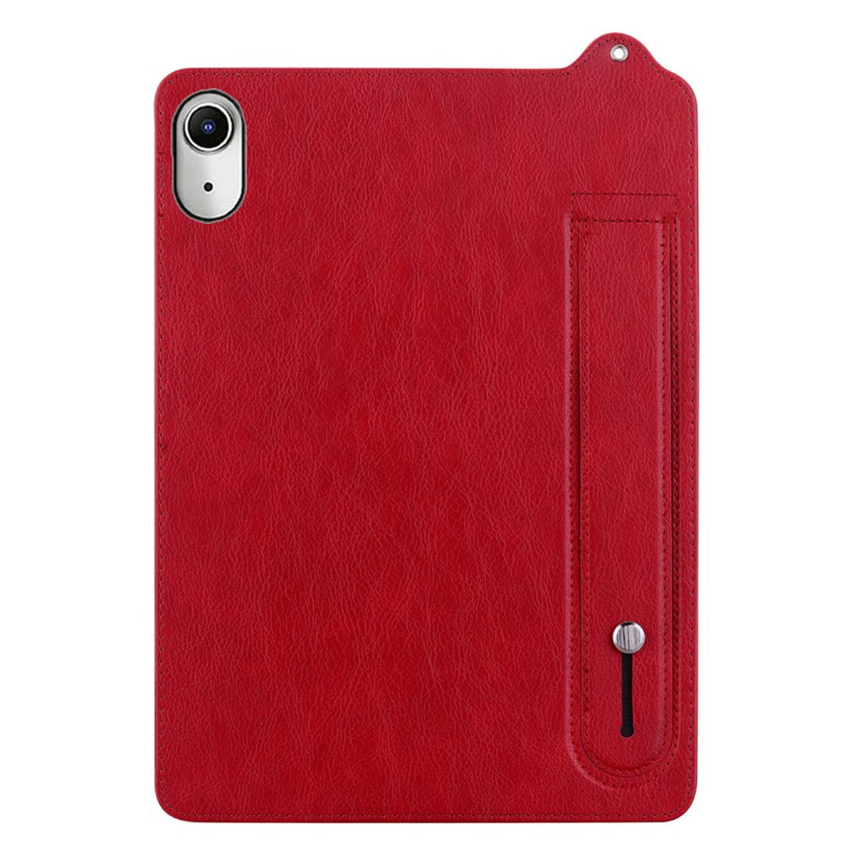 iPad Mini (2026) 8th Gen. EIDERWOOD Faux Leather Back Case with Strap Kickstand - Red