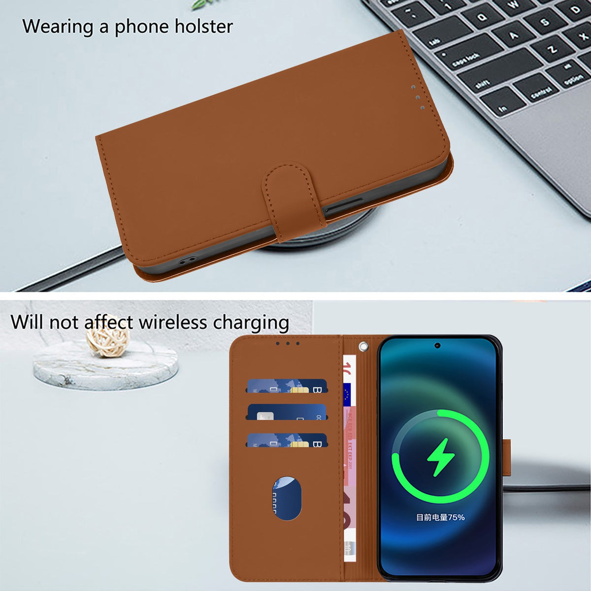 Xiaomi Redmi Note 17 Pro (5G) EIDERWOOD Faux Leather Flip Case with Strap - Brown